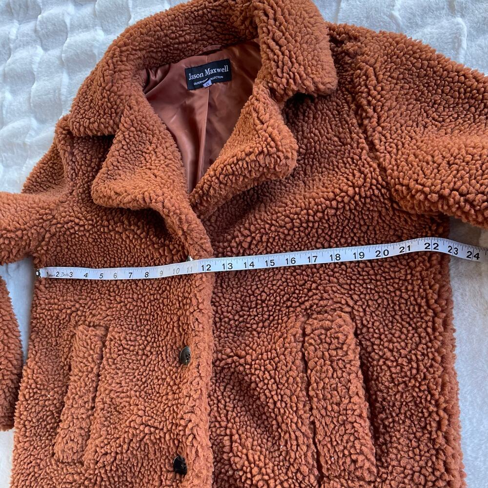 🔥Beth Dutton Yellowstone Jason Maxwell Faux Fur Sherpa Teddy Coat Oversized M - Picture 10 of 13